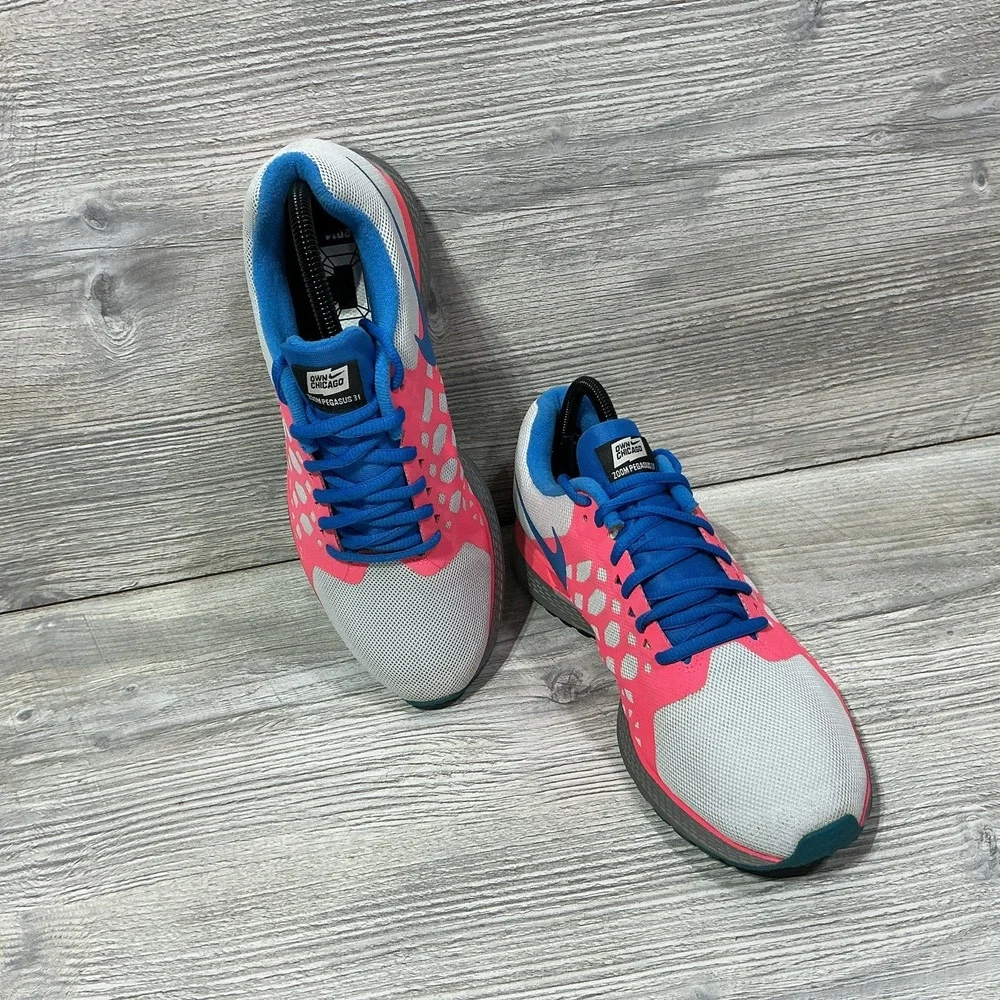 Nike Zoom Pegasus 31 Chicagos Own Marathon Running Shoe Sneakers Womens Size 8.5